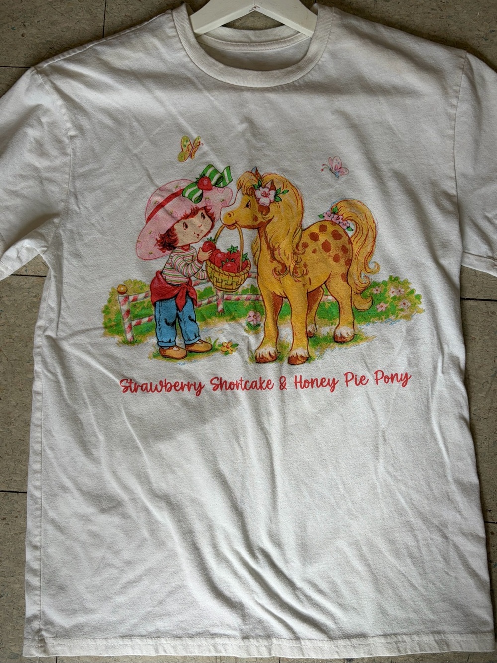 White Strawberry Shortcake & Honey Pie Pony Graphic Tee